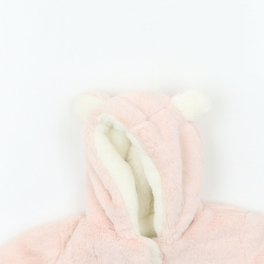 Nutmeg Baby Pink  Fleece Jacket Coat Size 0-3 Months