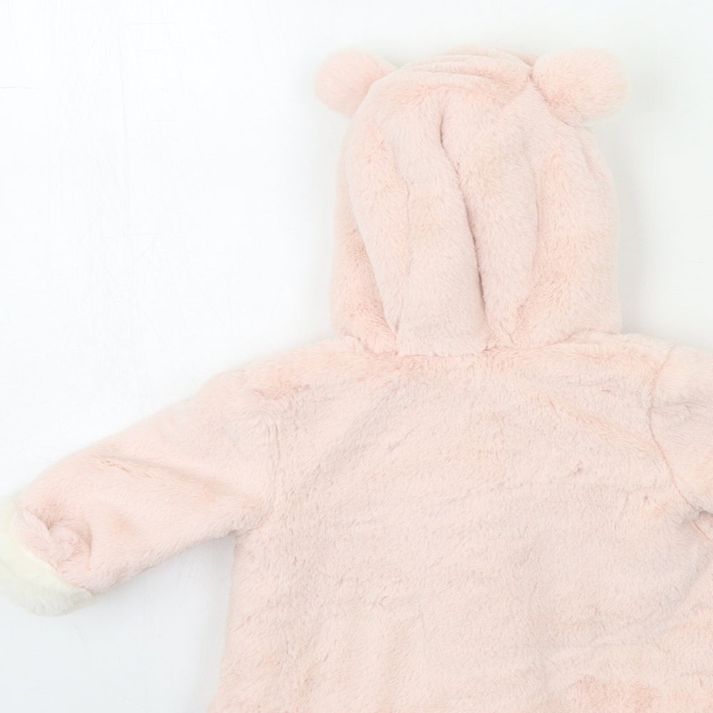Nutmeg Baby Pink  Fleece Jacket Coat Size 0-3 Months