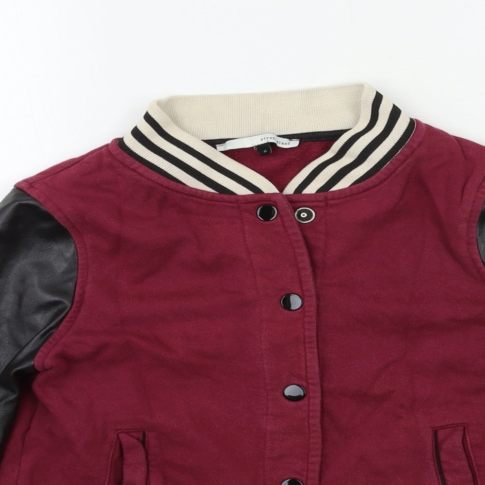 River Island Womens Red   Bomber Jacket Jacket Size 6