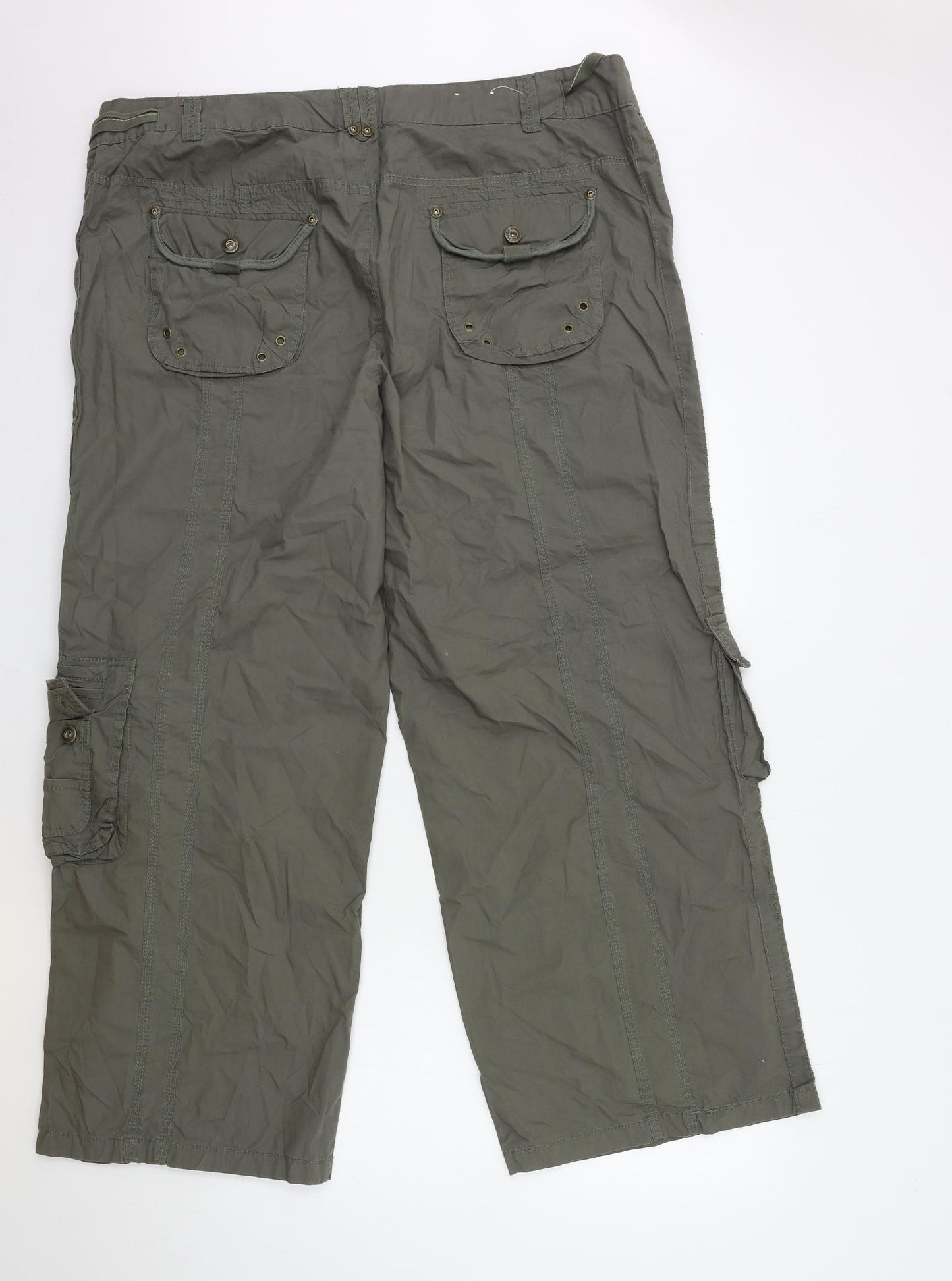 New Look Womens Green   Cargo Trousers Size 22 L30 in
