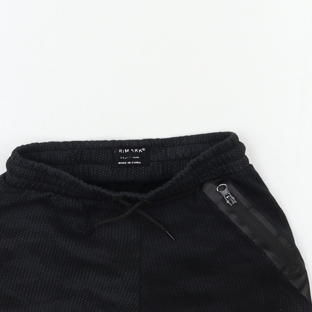 Primark Boys Black   Sweat Shorts Size 8-9 Years