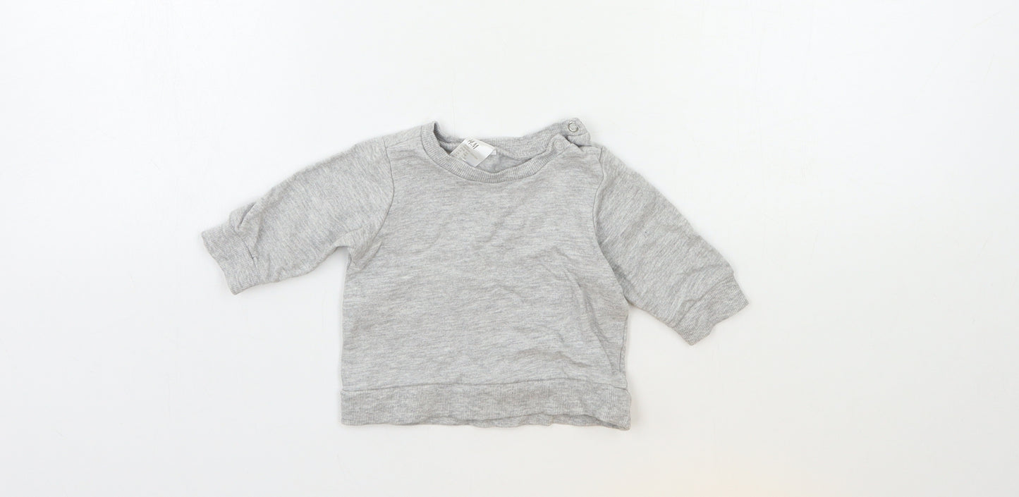 H&M Baby Grey   Pullover Jumper Size 0-3 Months