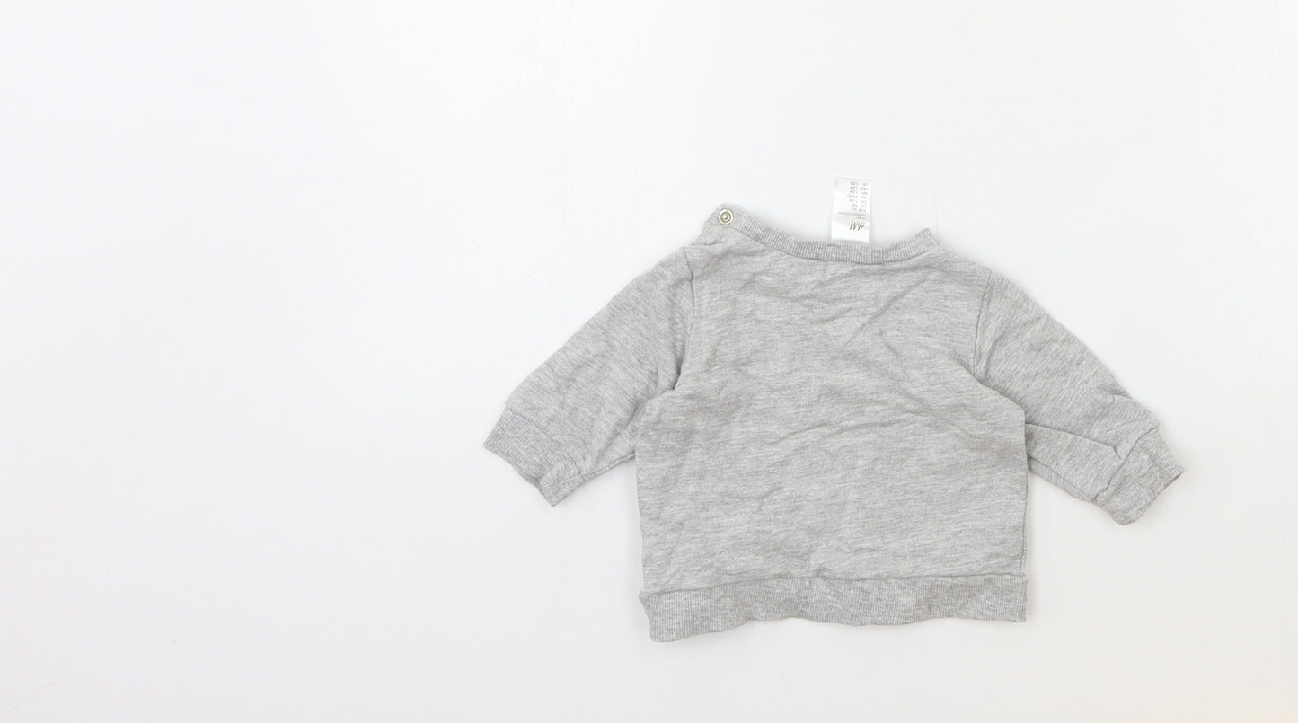 H&M Baby Grey   Pullover Jumper Size 0-3 Months