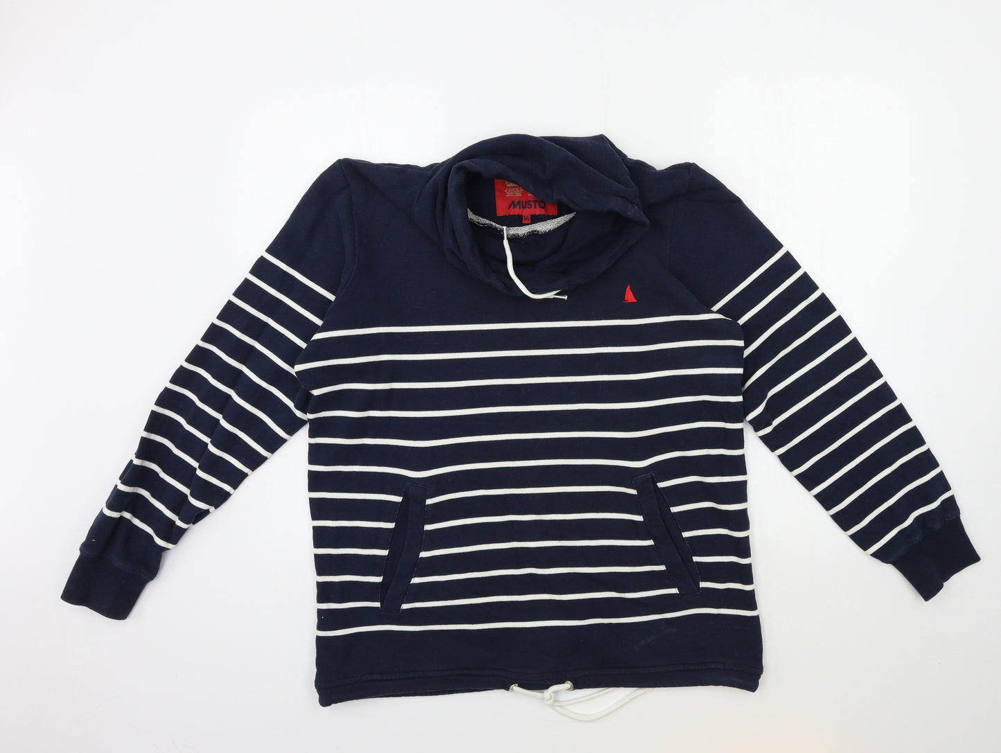 MUSTO Womens Blue Striped  Pullover Jumper Size 14
