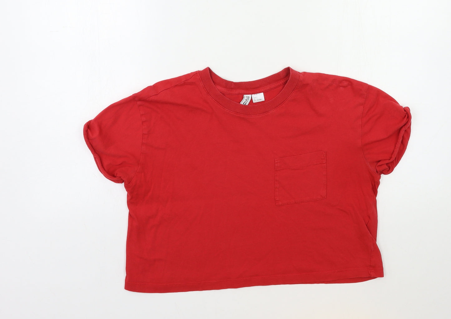 H&M Womens Red   Basic T-Shirt Size S