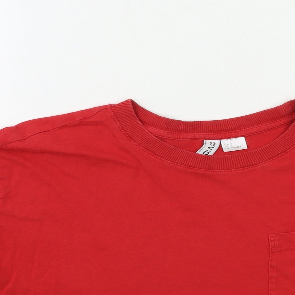H&M Womens Red   Basic T-Shirt Size S