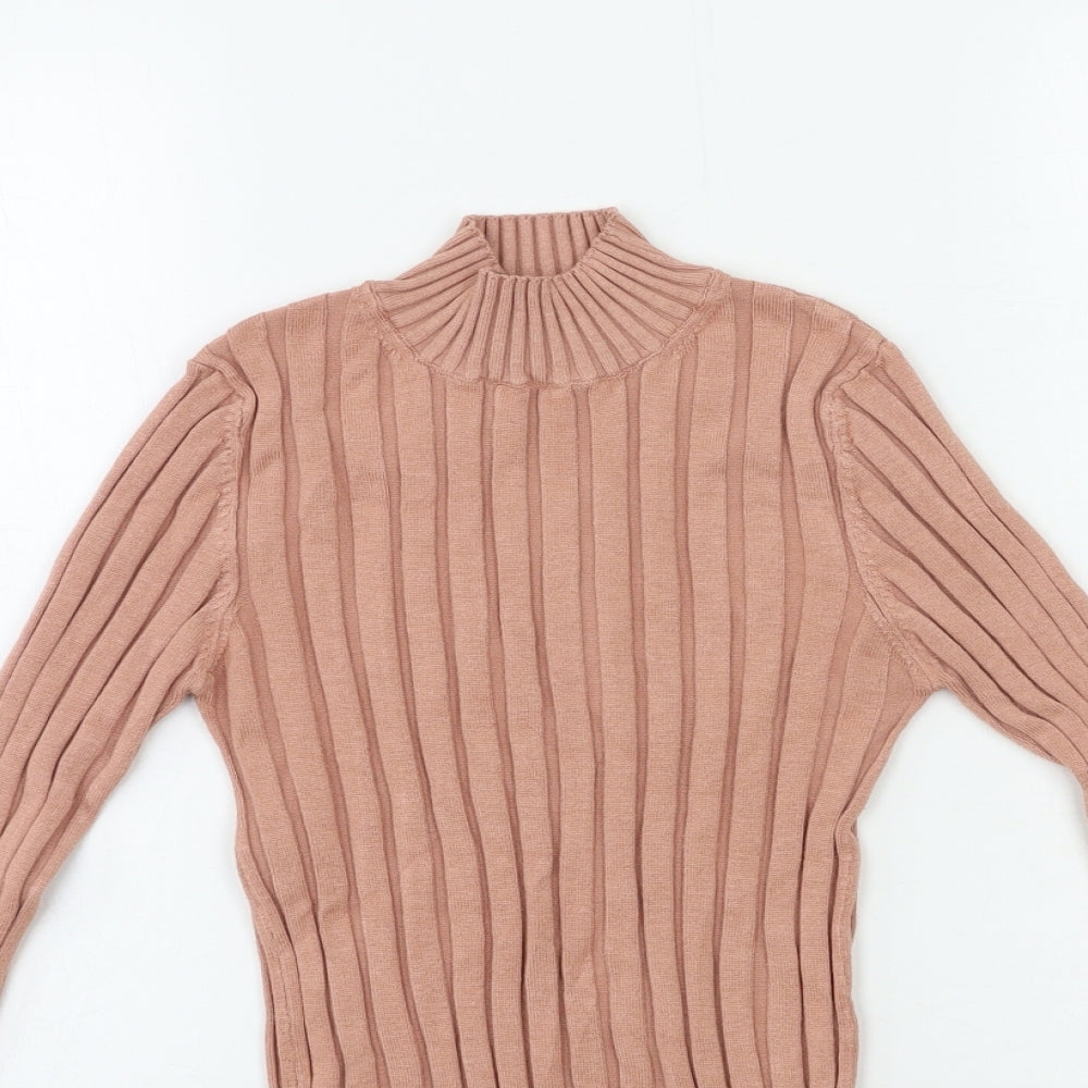 Stradivarius Womens Pink  Knit Pullover Jumper Size S