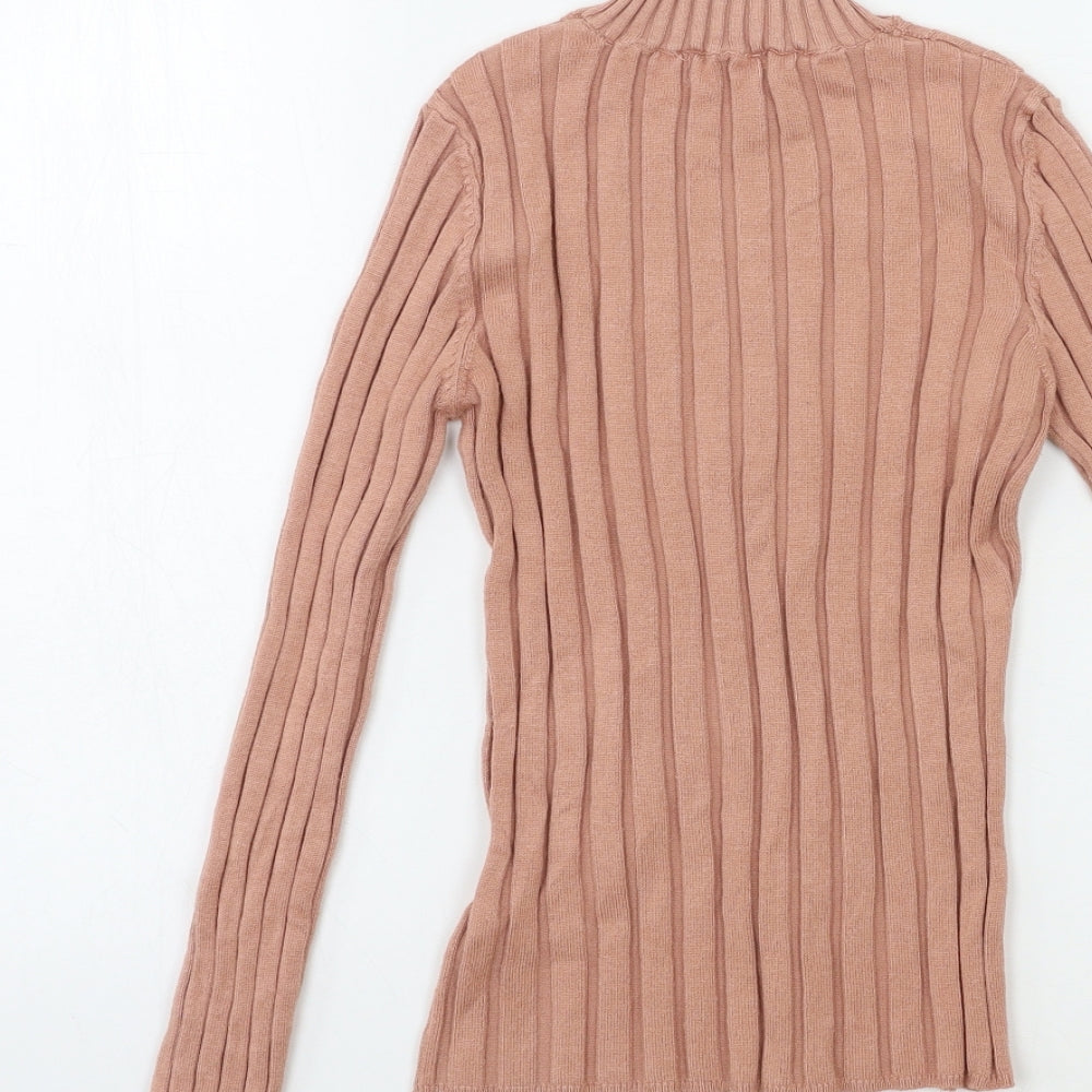 Stradivarius Womens Pink  Knit Pullover Jumper Size S