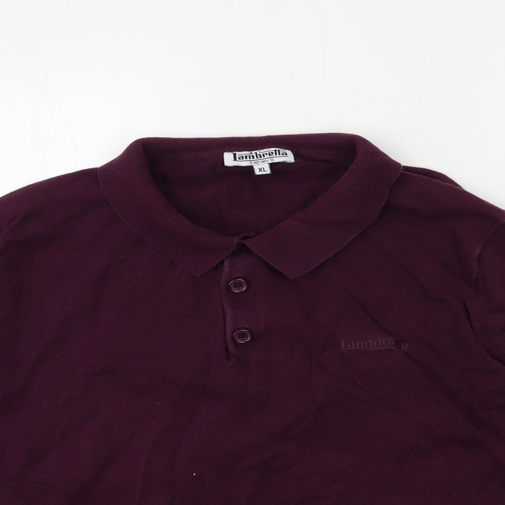 Lambretta Mens Purple  Knit Pullover Jumper Size XL