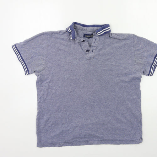 Twisted Soul Mens Blue    Polo Size M