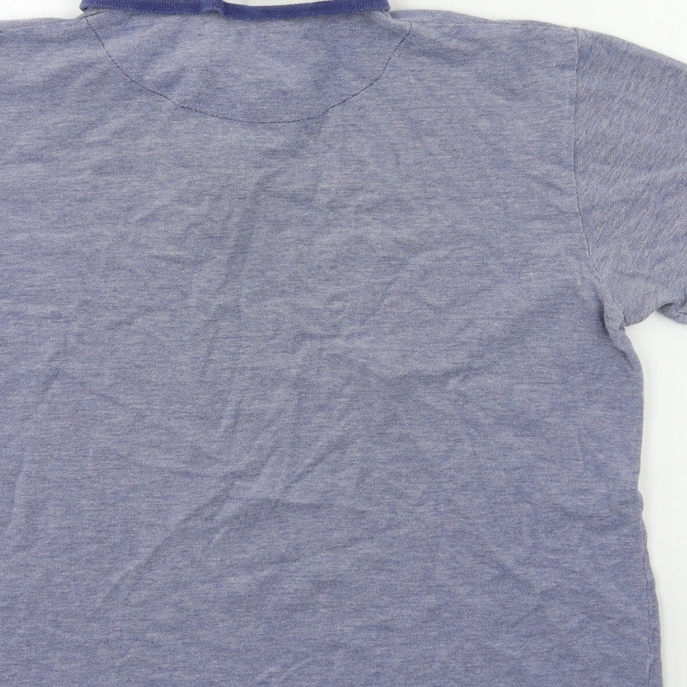 Twisted Soul Mens Blue    Polo Size M