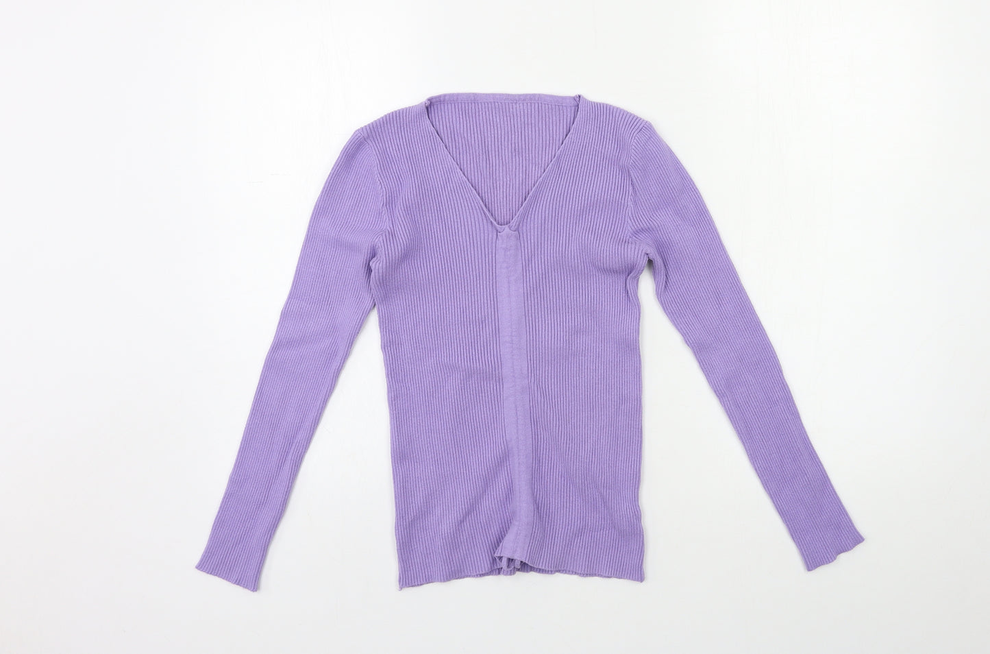Preworn Womens Purple  Knit Pullover Jumper Size 10