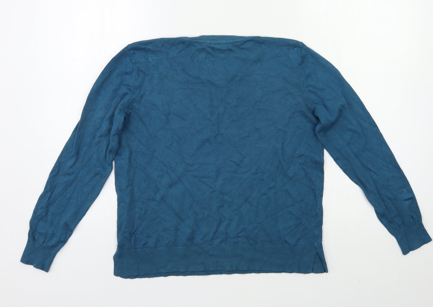 George Womens Blue  Knit Pullover Jumper Size 10