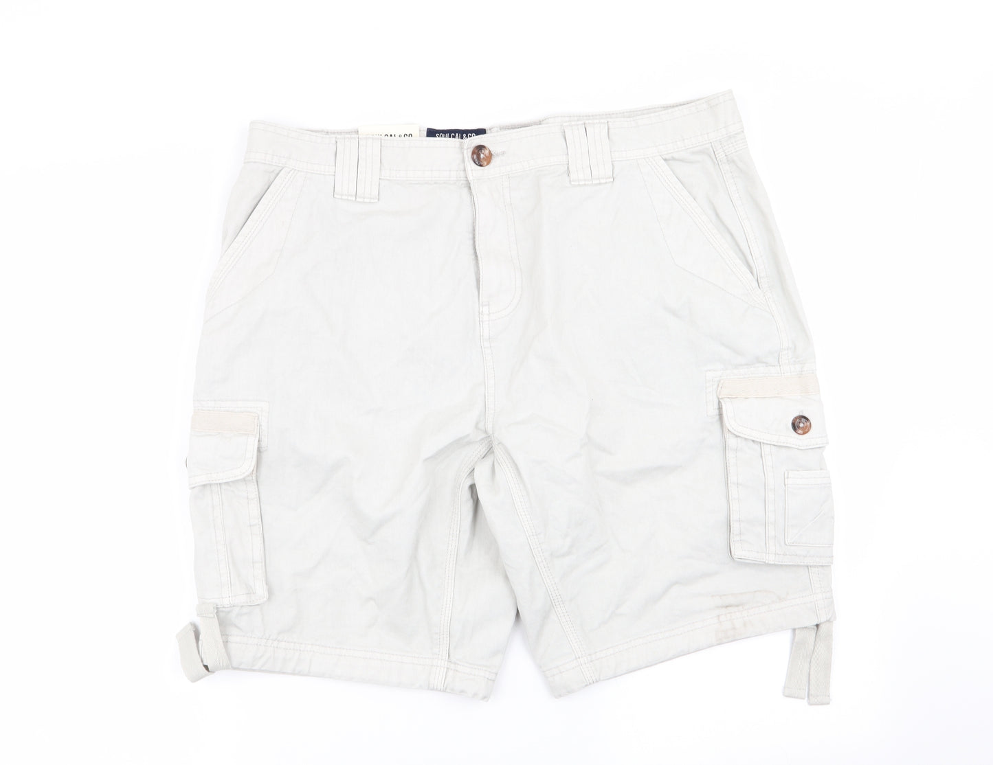 soul cal Mens Grey   Chino Shorts Size L