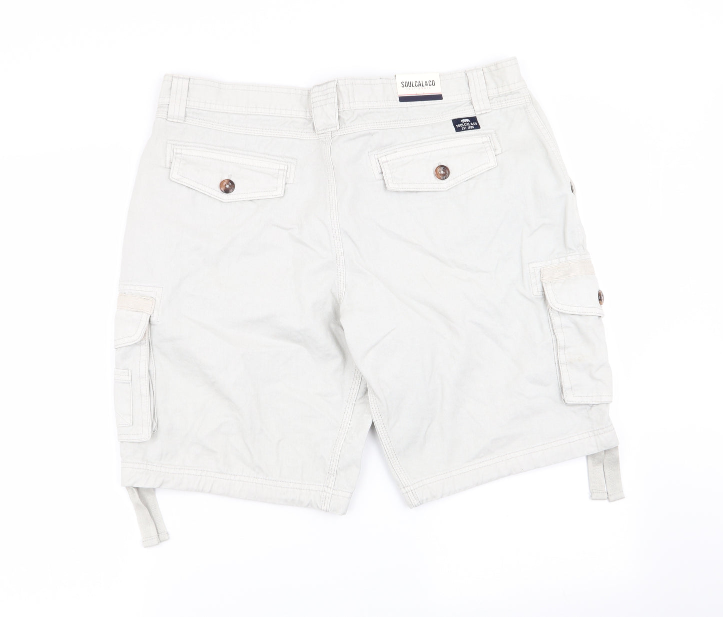 soul cal Mens Grey   Chino Shorts Size L