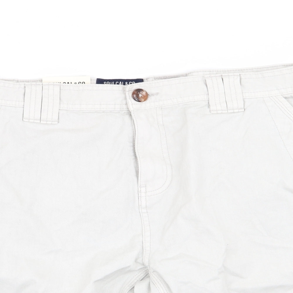 soul cal Mens Grey   Chino Shorts Size L