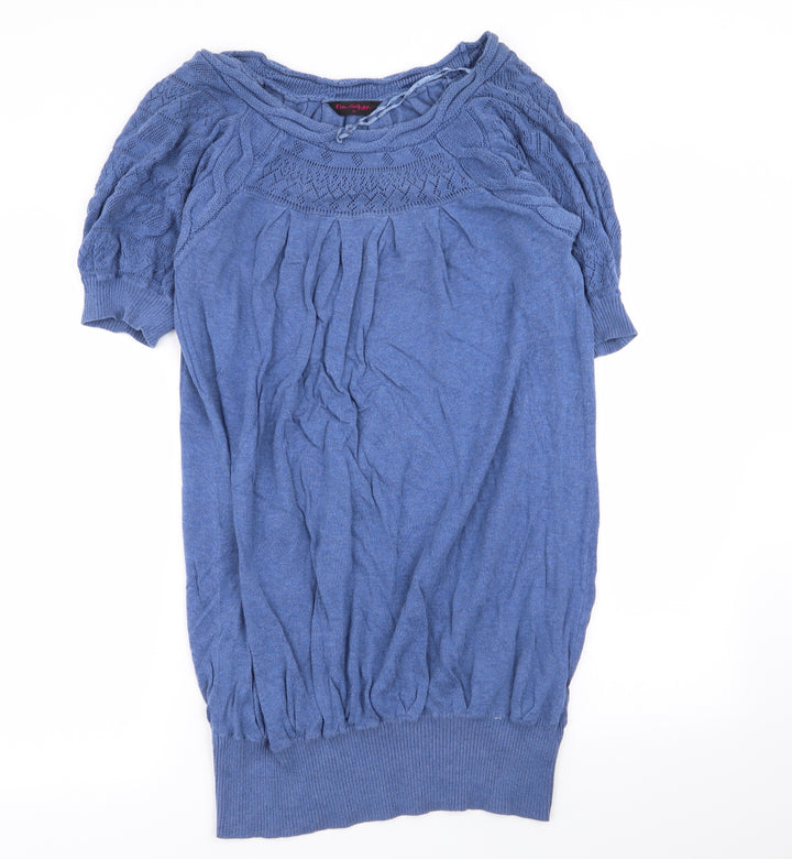 Miss Selfridge Womens Blue Pullover Jumper Size 18