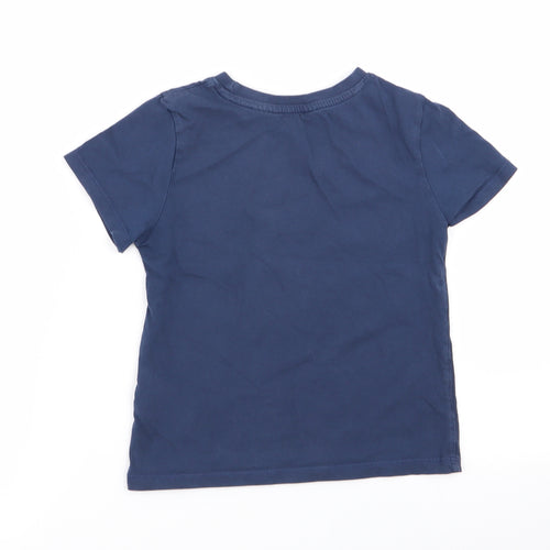 H&M Girls Blue   Basic T-Shirt Size 5-6 Years