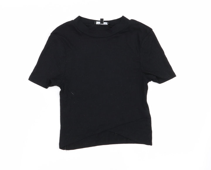 New Look Womens Black Basic T-Shirt Size 10