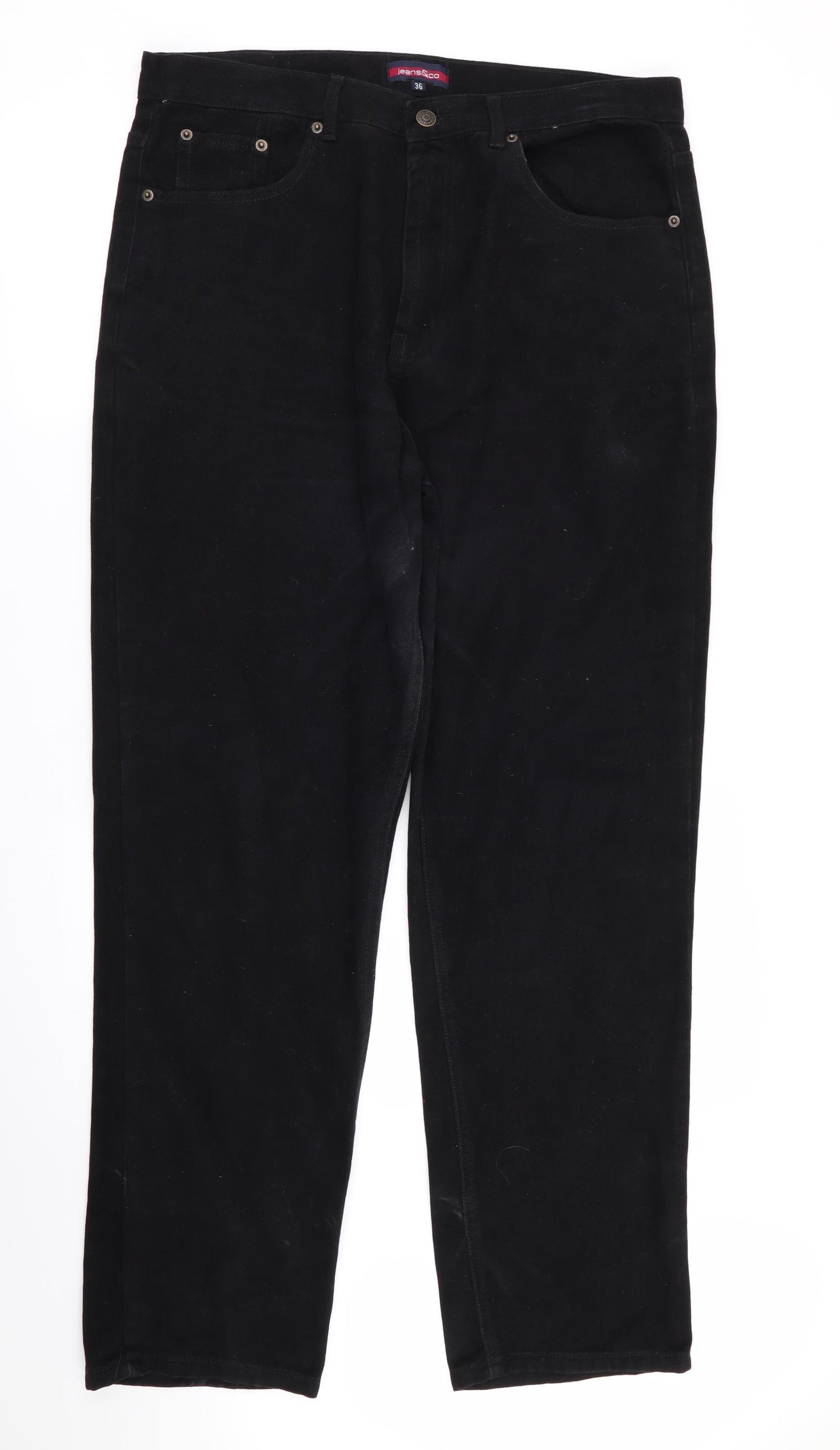 jeans&co Mens Black   Straight Jeans Size 36 in L32 in