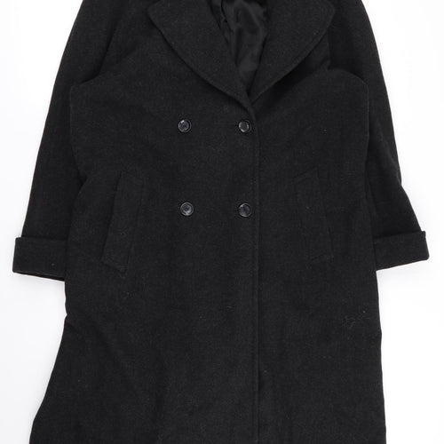 Premium Collection Womens Black   Overcoat Coat Size 18