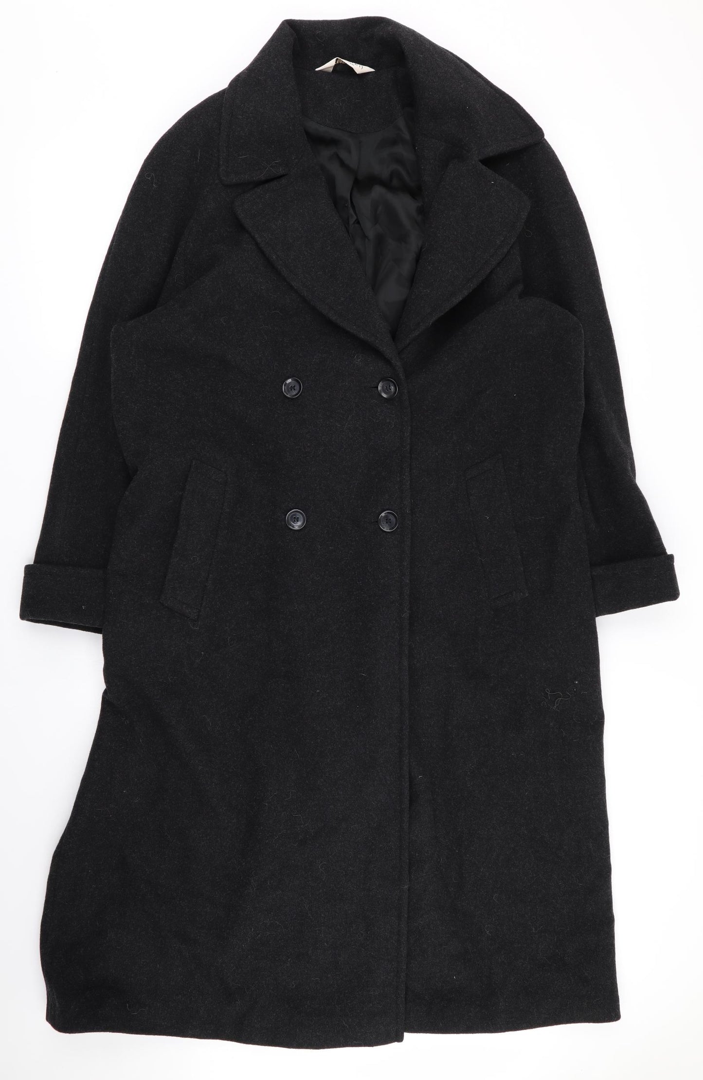 Premium Collection Womens Black   Overcoat Coat Size 18