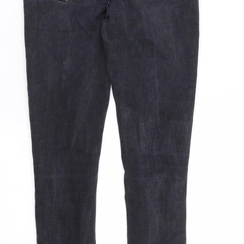 New Look Womens Grey   Skinny Jeans Size 6 L28 in - RIPPED JEANS
