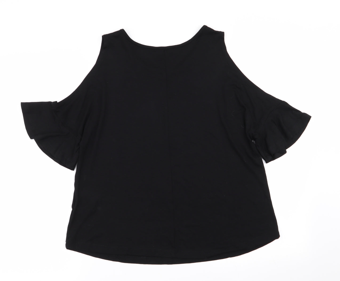 Peacocks Womens Black   Basic T-Shirt Size 12