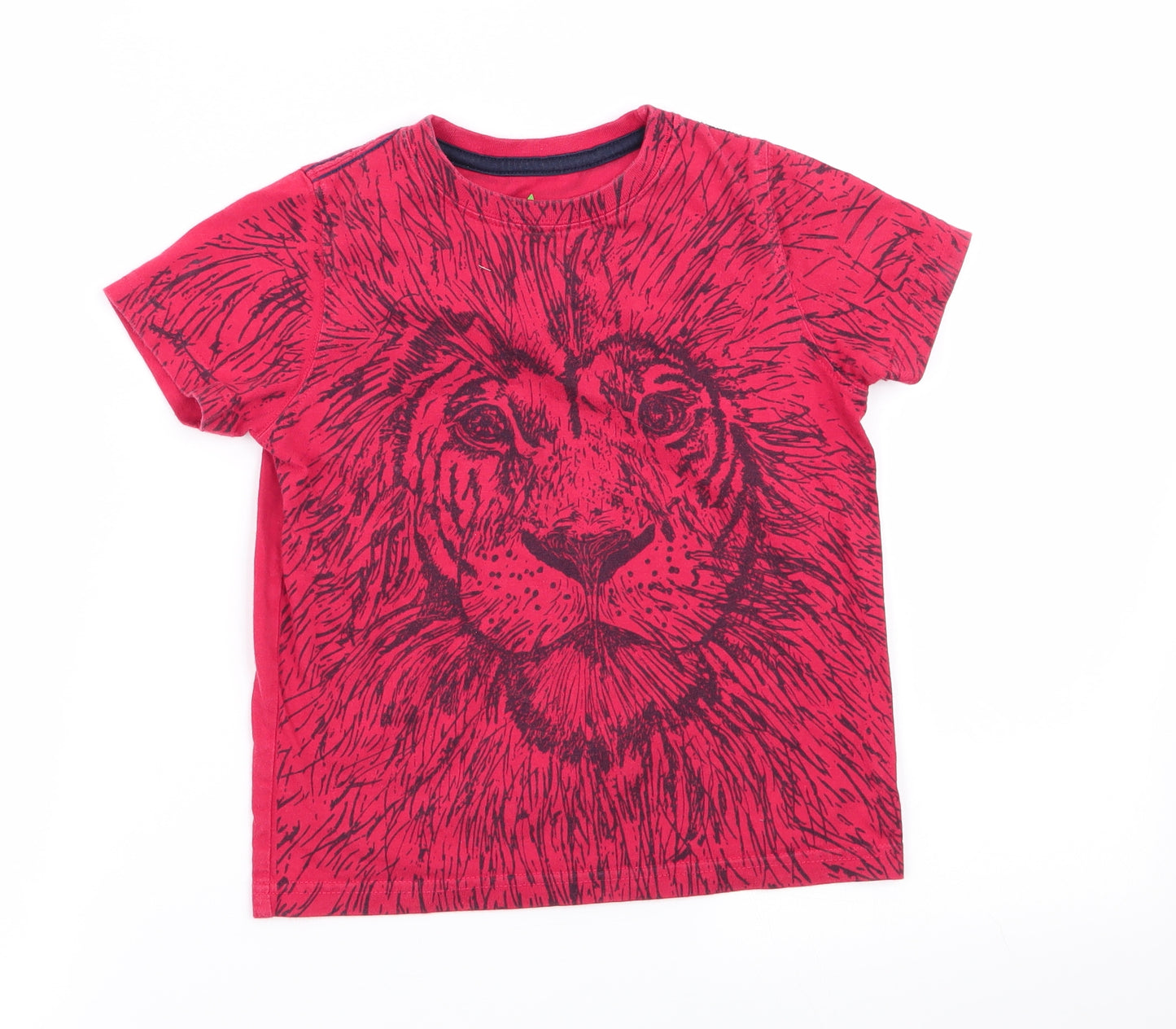 John Lewis Boys Red Animal Print  Basic T-Shirt Size 4 Years