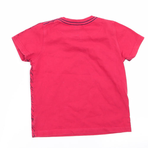 John Lewis Boys Red Animal Print  Basic T-Shirt Size 4 Years