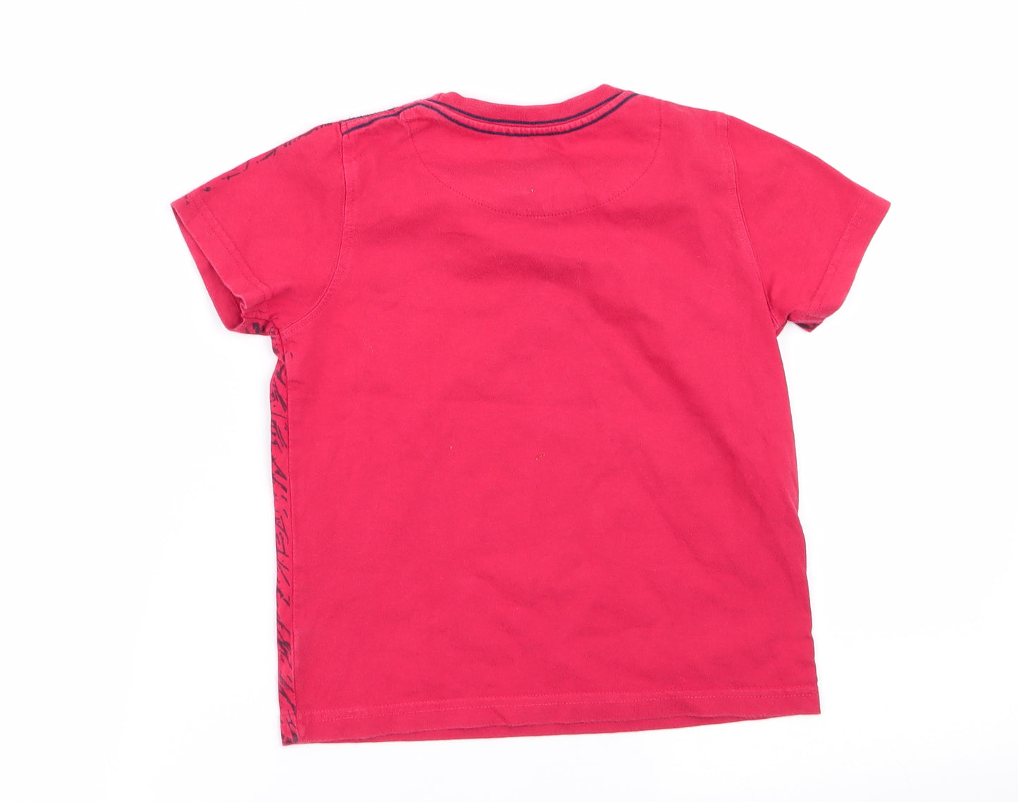 John Lewis Boys Red Animal Print  Basic T-Shirt Size 4 Years