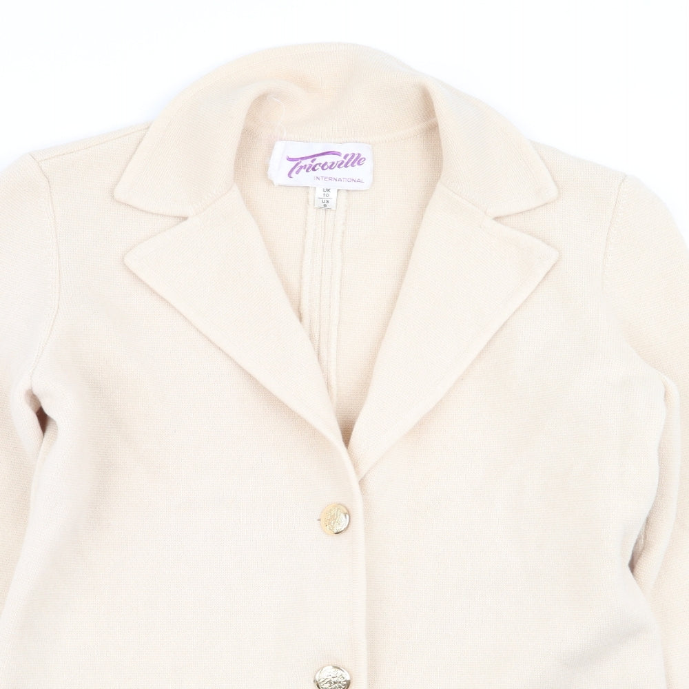 triceville Womens Beige   Jacket Blazer Size 10