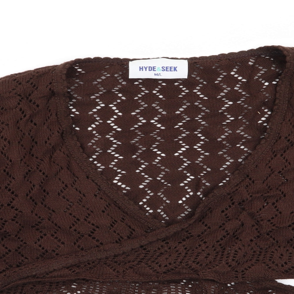 Hyde&Seek Womens Brown   Cardigan Jumper Size M