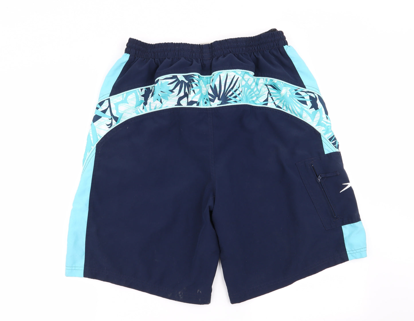 Speedo Mens Blue Floral  Sweat Shorts Size XL - Stretch waistband