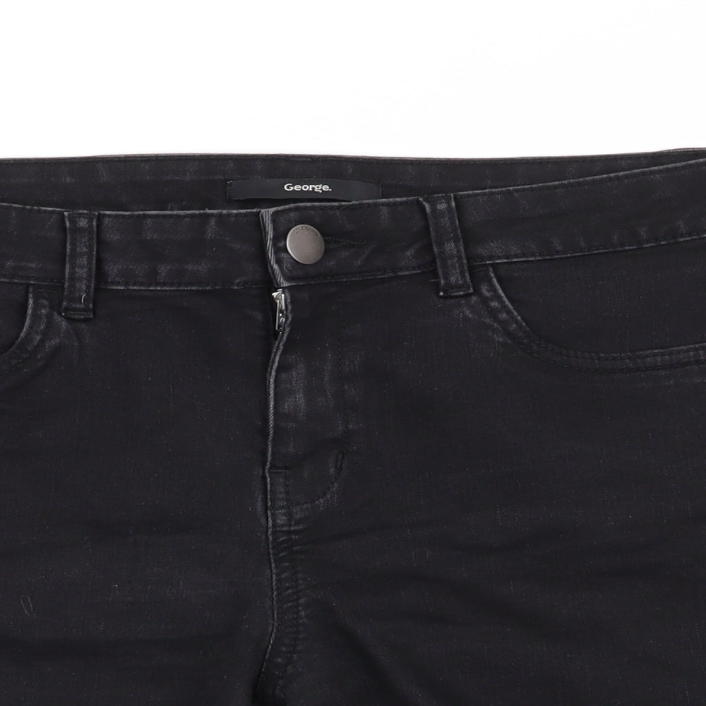 Asda George Womens Black   Hot Pants Shorts Size 12