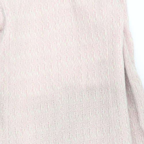 Debenhams Womens Pink Geometric  Overcoat Coat Size 12
