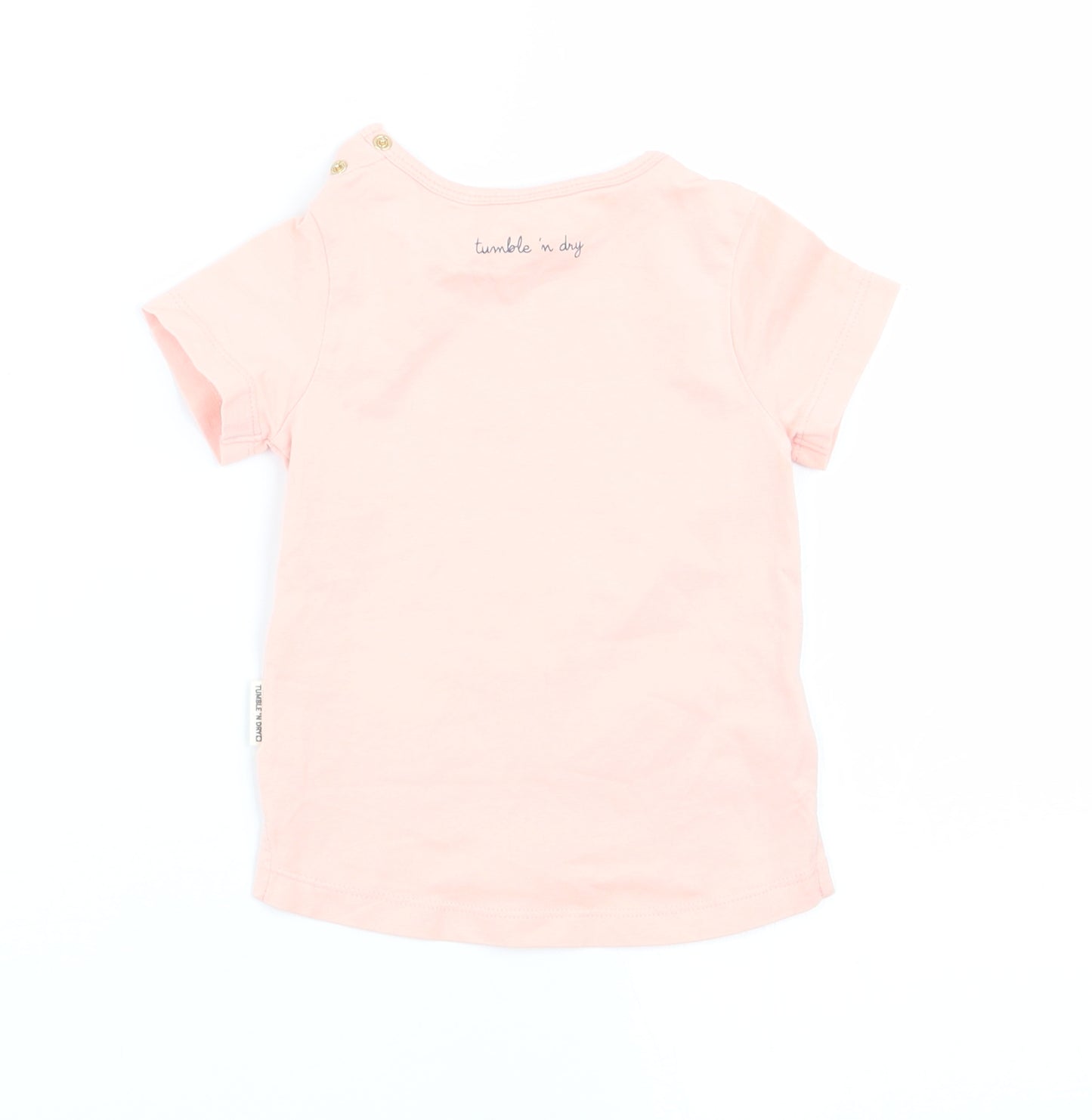 Preworn Girls Pink   Basic T-Shirt Size 3-6 Months