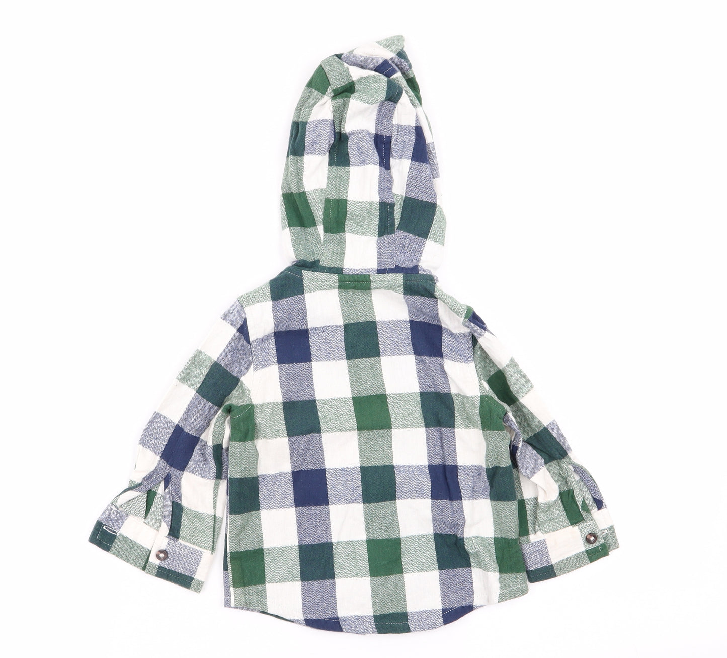 Matalan Boys Multicoloured Check  Full Zip Jumper Size 12-18 Months