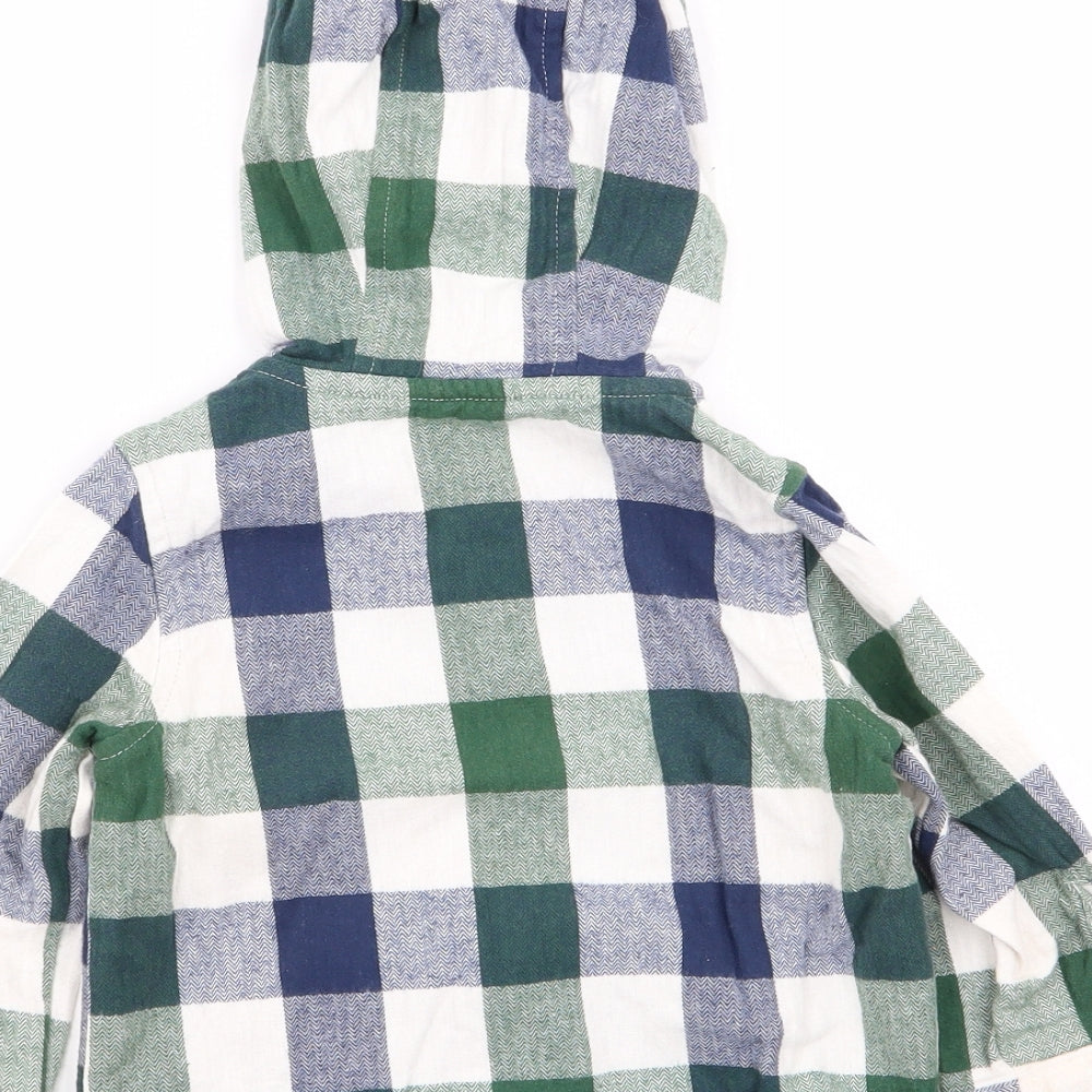 Matalan Boys Multicoloured Check  Full Zip Jumper Size 12-18 Months