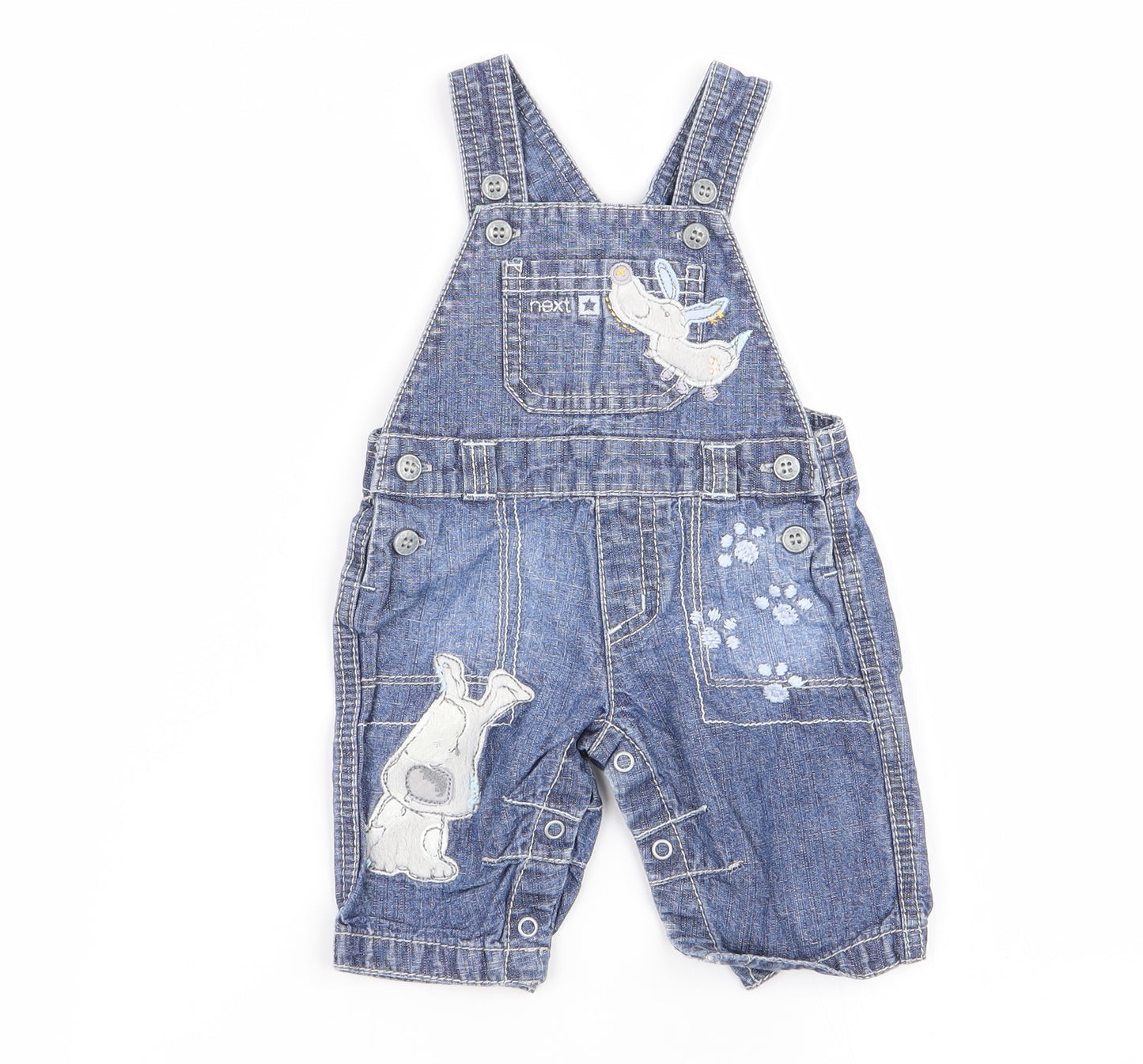 NEXT Boys Blue   Dungaree One-Piece Size 0-3 Months