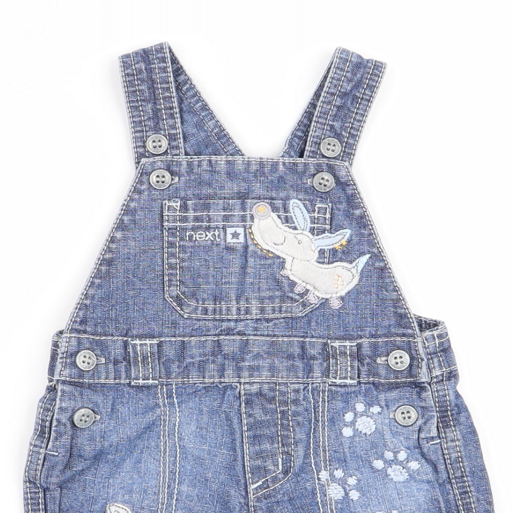 NEXT Boys Blue   Dungaree One-Piece Size 0-3 Months