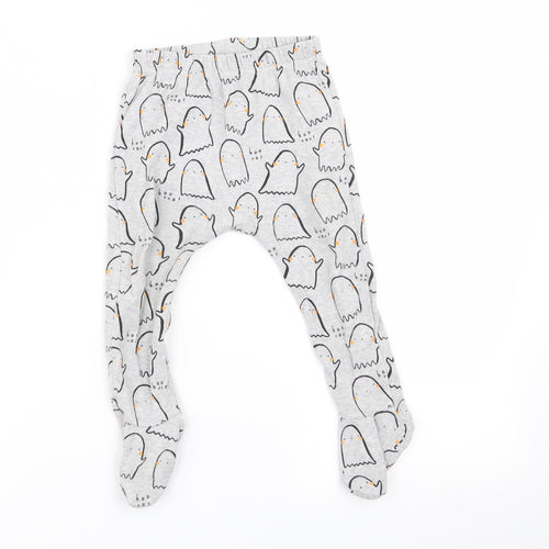 Asda George Boys Grey Geometric  Babydoll Pyjama Pants Size 9-12 Months
