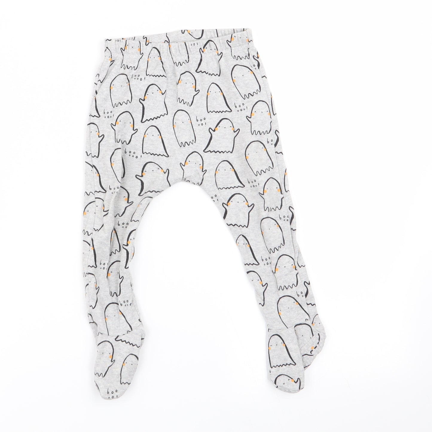 Asda George Boys Grey Geometric  Babydoll Pyjama Pants Size 9-12 Months