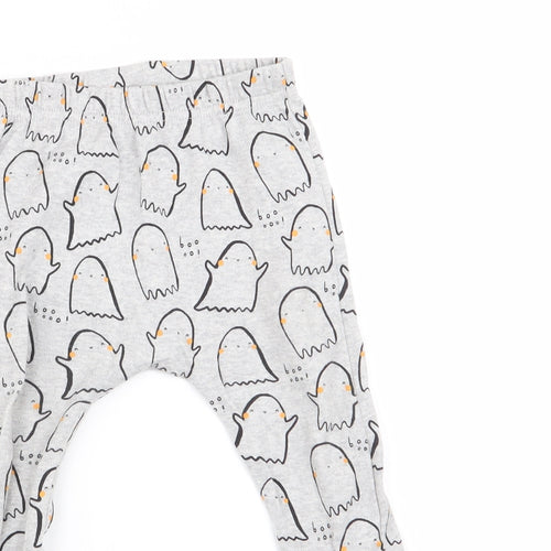 Asda George Boys Grey Geometric  Babydoll Pyjama Pants Size 9-12 Months