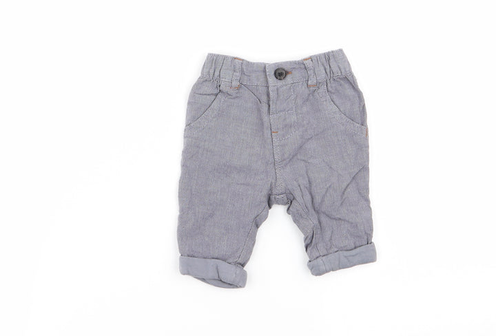 NEXT Boys Blue Check Capri Trousers Size 0-3 Months