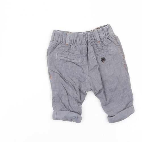 NEXT Boys Blue Check  Capri Trousers Size 0-3 Months
