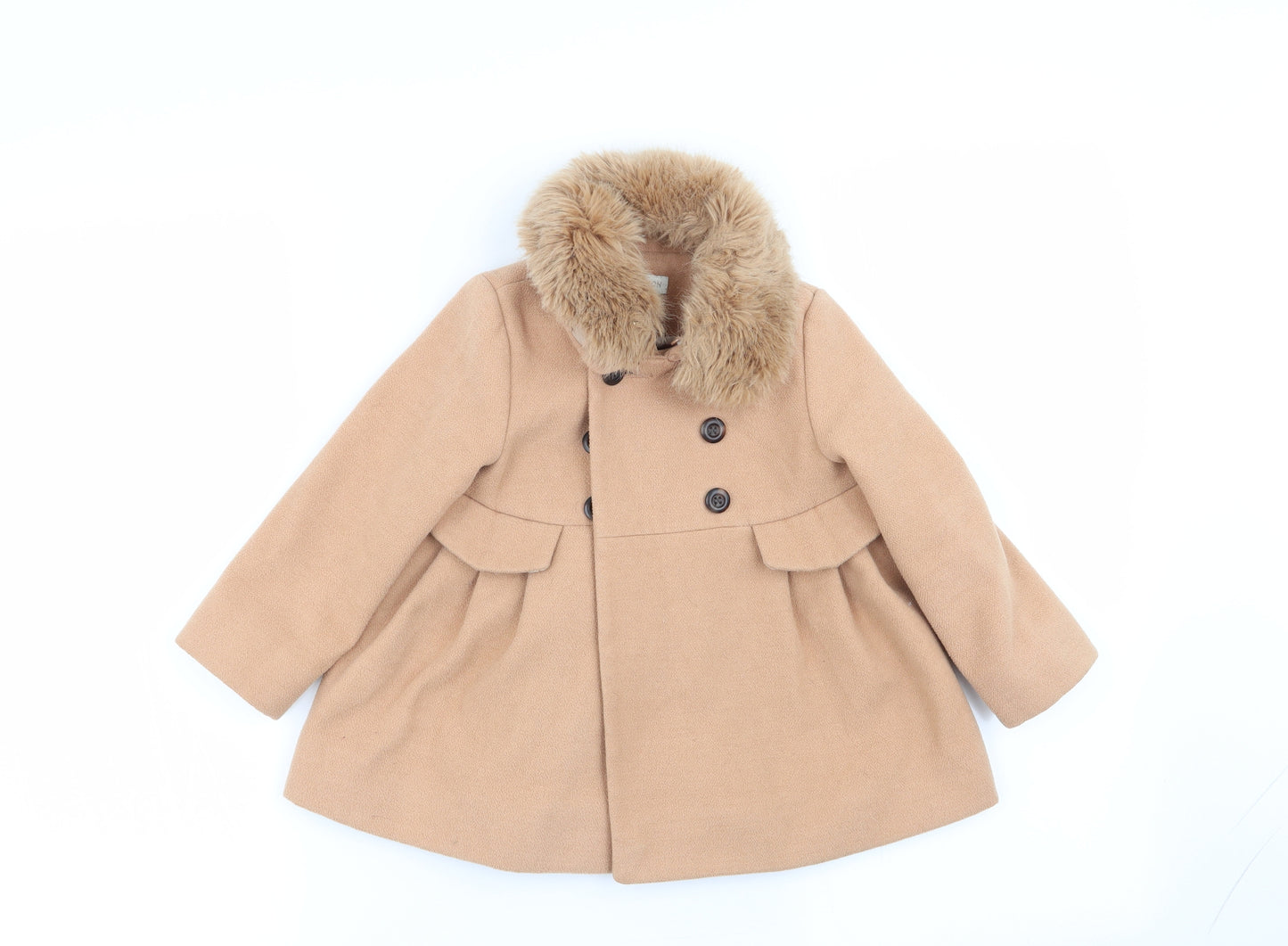 Monsoon Girls Beige   Jacket Coat Size 12-18 Months