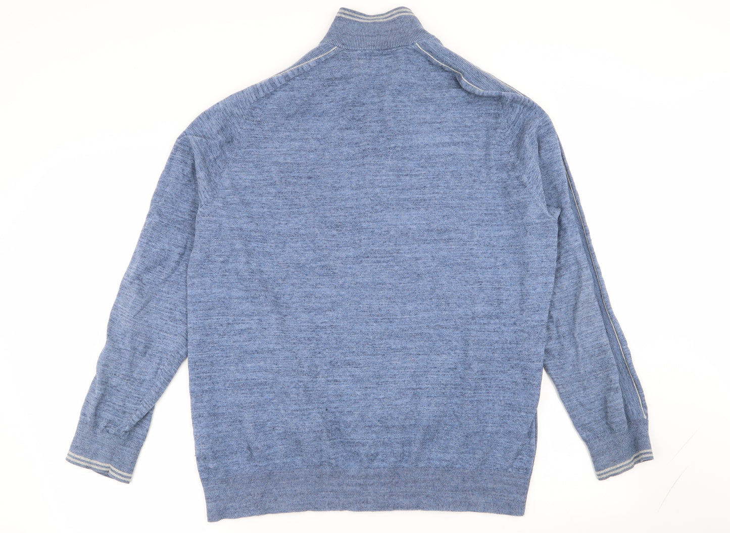 M&S Mens Blue   Full Zip Jumper Size XL