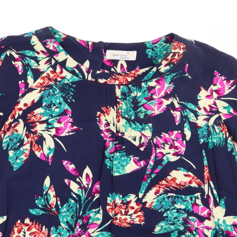 Per Una Womens Multicoloured Floral  Basic Blouse Size 18