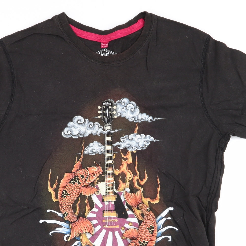 Joe Browns Mens Black    T-Shirt Size M